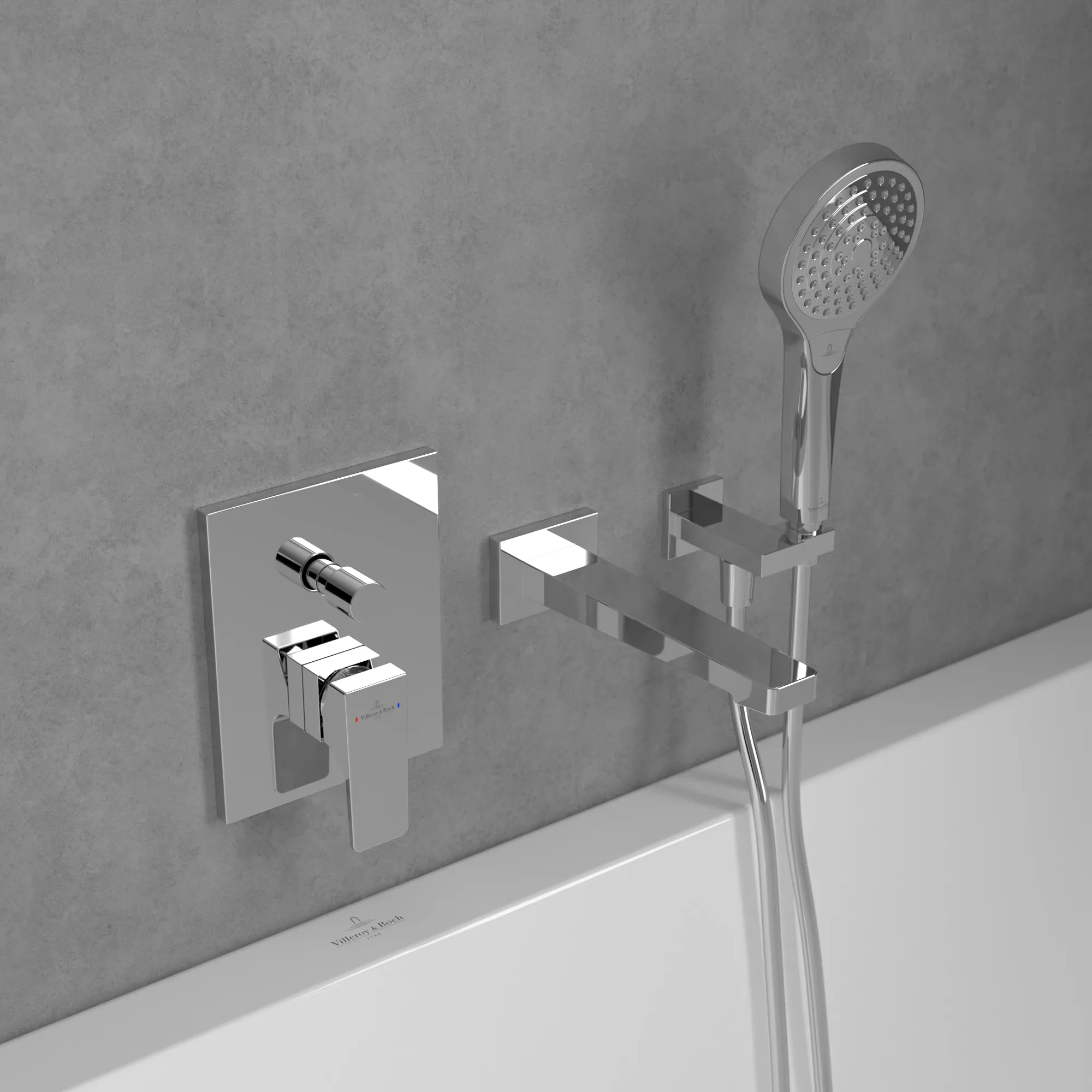 Einhand-Unterputz-Armatur „Architectura Square“ 5,4 cm in Chrom Einhand-Unterputz-Armatur „Architectura Square“ 5,4 cm in Chrom