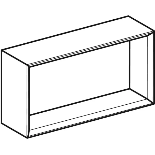 Wandbox rechteckig: 45x23.3x13.2cm, weiß, lackiert hochglänzend