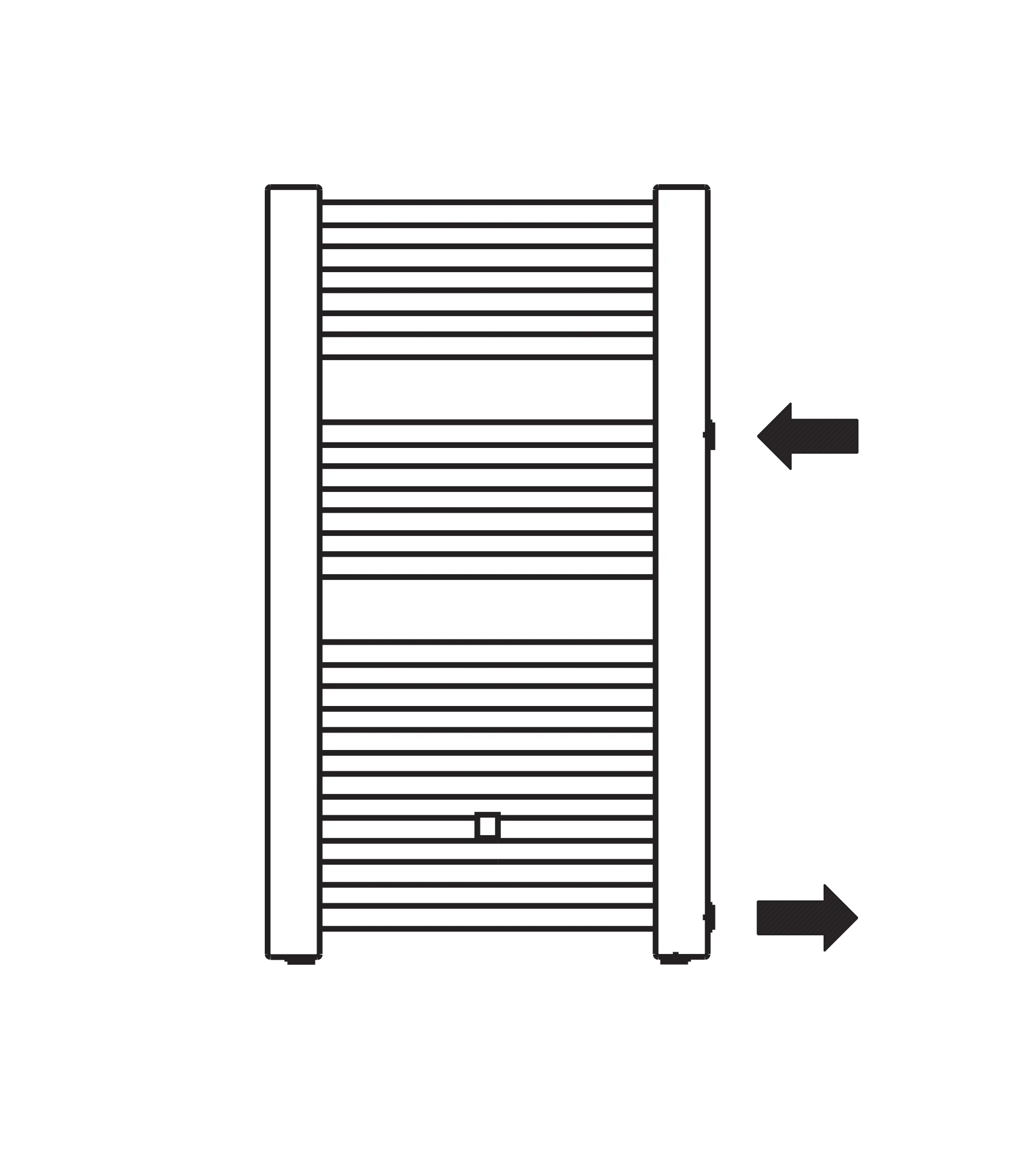 Kermi Heizkörper „Basic®-D“ 45 × 80,4 cm in Weiß