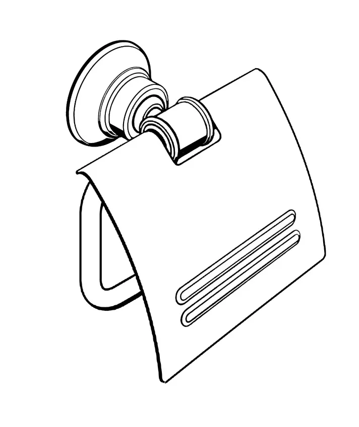 Hansgrohe AXOR Montreux Toilettenpapierhalter mit Deckel, Chrom