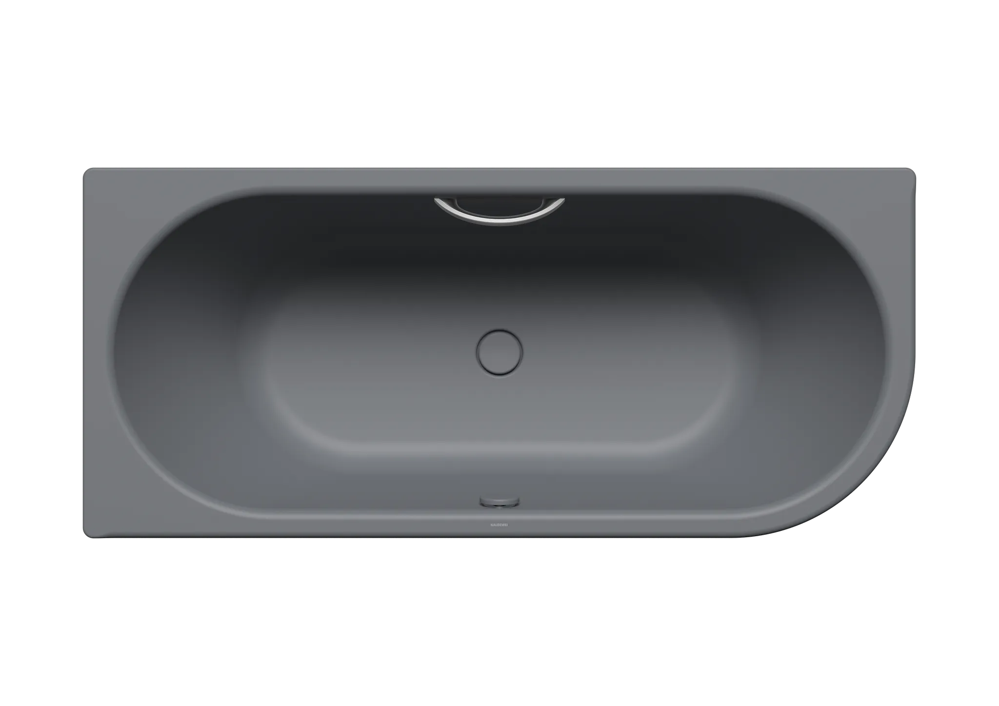 Kaldewei Badewanne „Centro Duo 1“ eck, asymmetrisch rechteck 180 × 80 cm, mit Grifflochbohrungen, rechts mit Überlaufbohrung, in cool grey 70