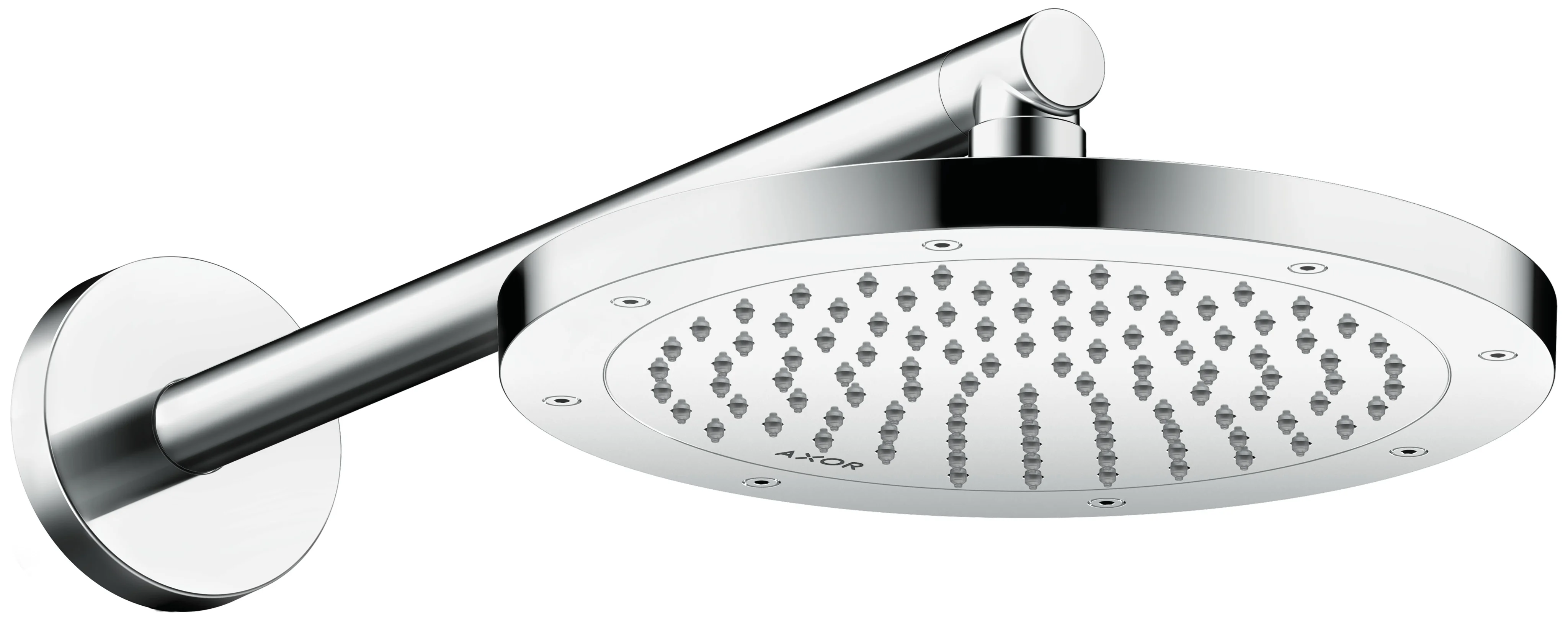 Hansgrohe AXOR ShowerSolutions Kopfbrause 245 1jet EcoSmart Chrom, 245 mm, verstellbarer Winkel, abnehmbar zur Reinigung, G 1/2 Anschluss