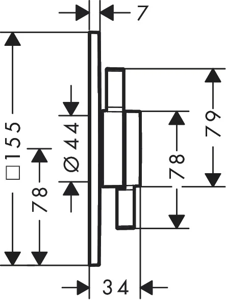 Hansgrohe DuoTurn E Mischer Unterputz mattschwarz, 2 Verbraucher, Keramikmischsystem, einfache Installation