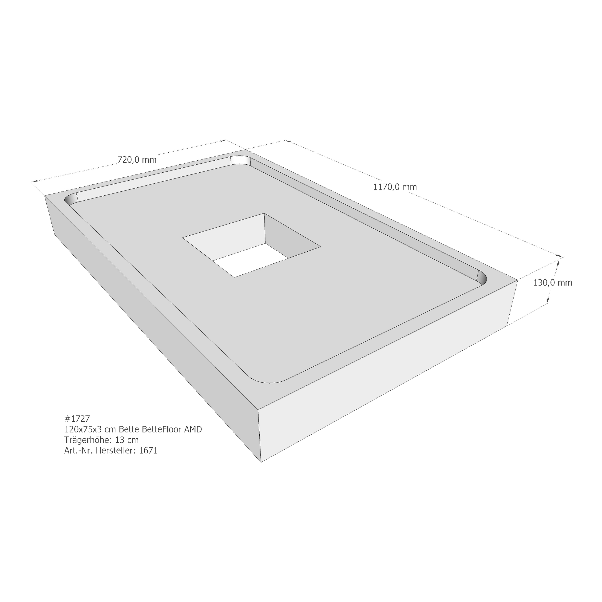 Duschwannenträger Bette BetteFloor 120x75x3 cm AMD