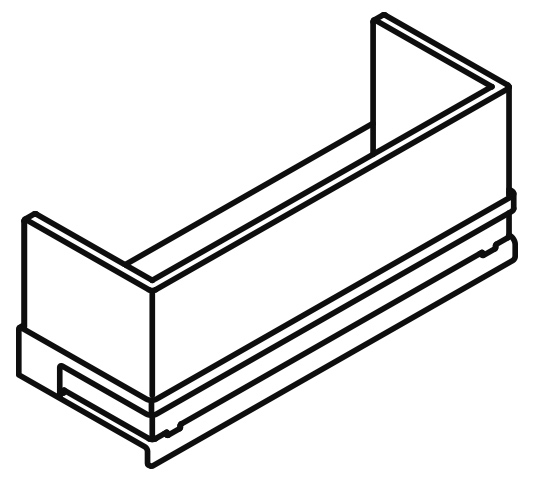 HEWI Korb „System 100“ 8,2 × 22,3 × 8,2 × 9,3 cm
