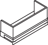 HEWI Korb „System 100“ 8,2 × 22,3 × 8,2 × 9,3 cm in / /