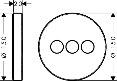 Absperrventil UP ShowerSelect S Fertigset 3 Verbraucher chrom Absperrventil UP ShowerSelect S Fertigset 3 Verbraucher chrom