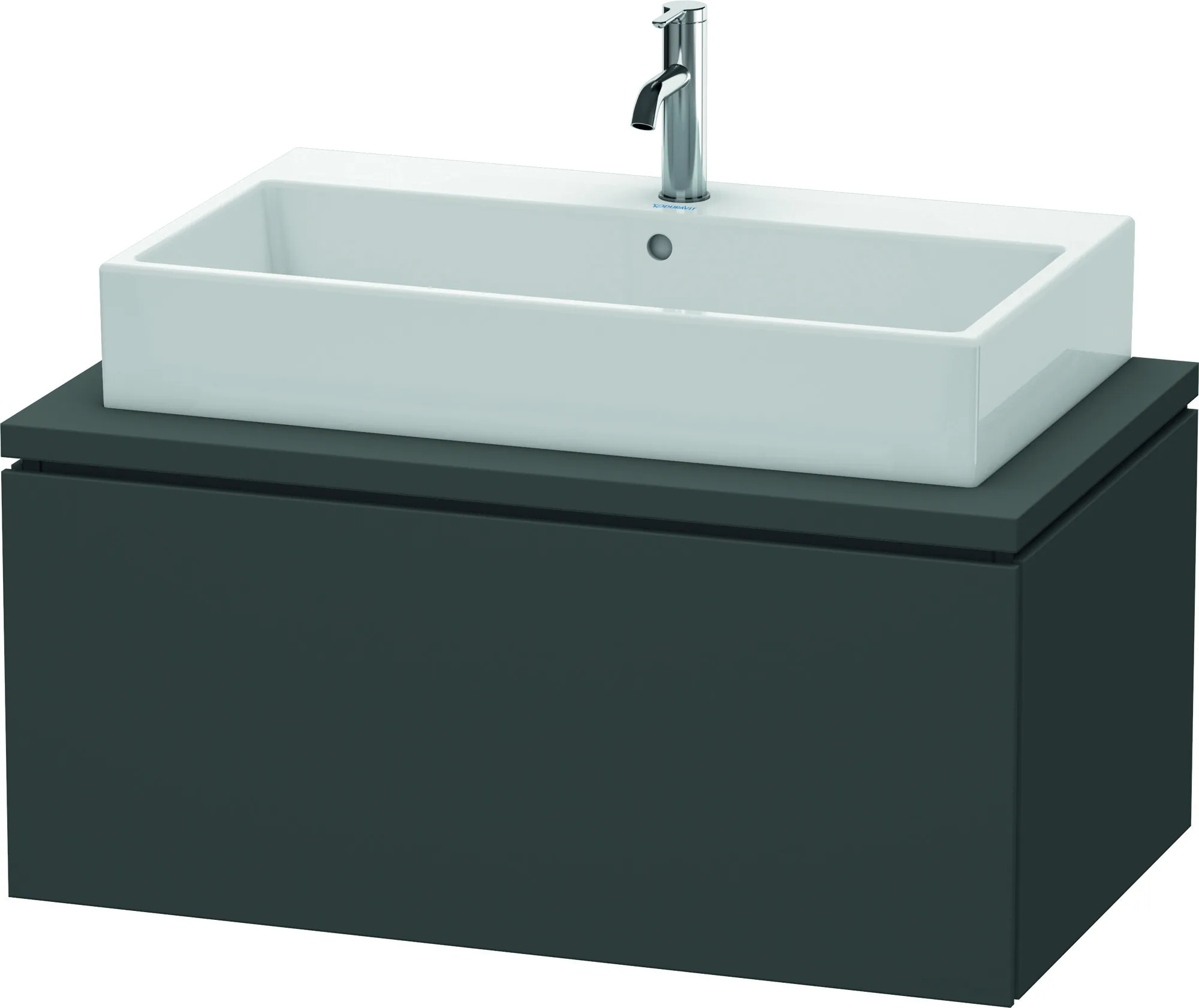 Duravit Waschtischunterschrank wandhängend „L-Cube“ 92 × 40 × 54,7 cm Graphit Matt