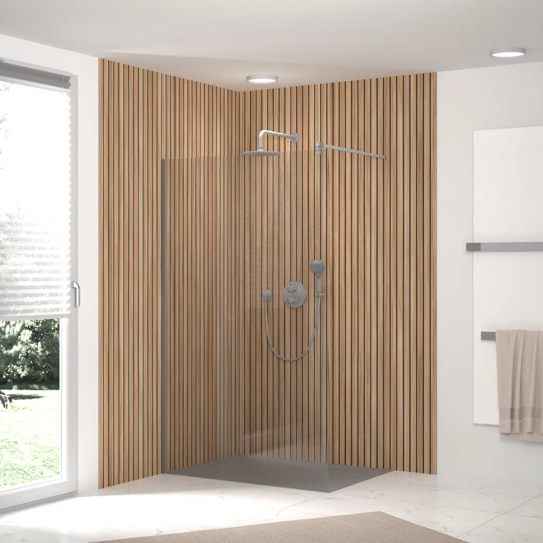HSK Wandverkleidung „RenoDeco“ 1000 × 2550 mm Struktur, Lärche, Natur-hell