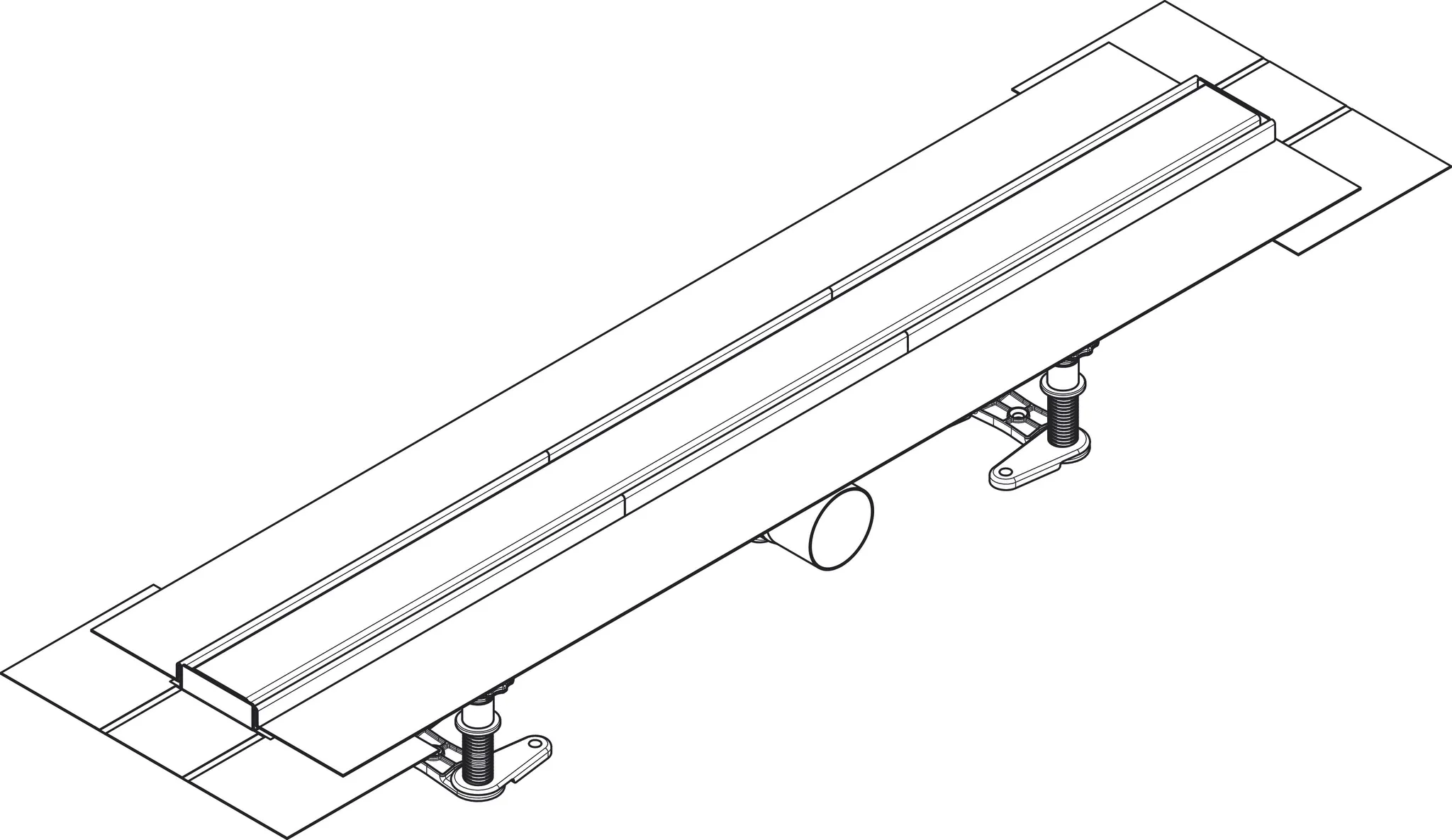 Hansgrohe RainDrain Compact Komplettset Duschrinne 800mm Edelstahl gebürstet