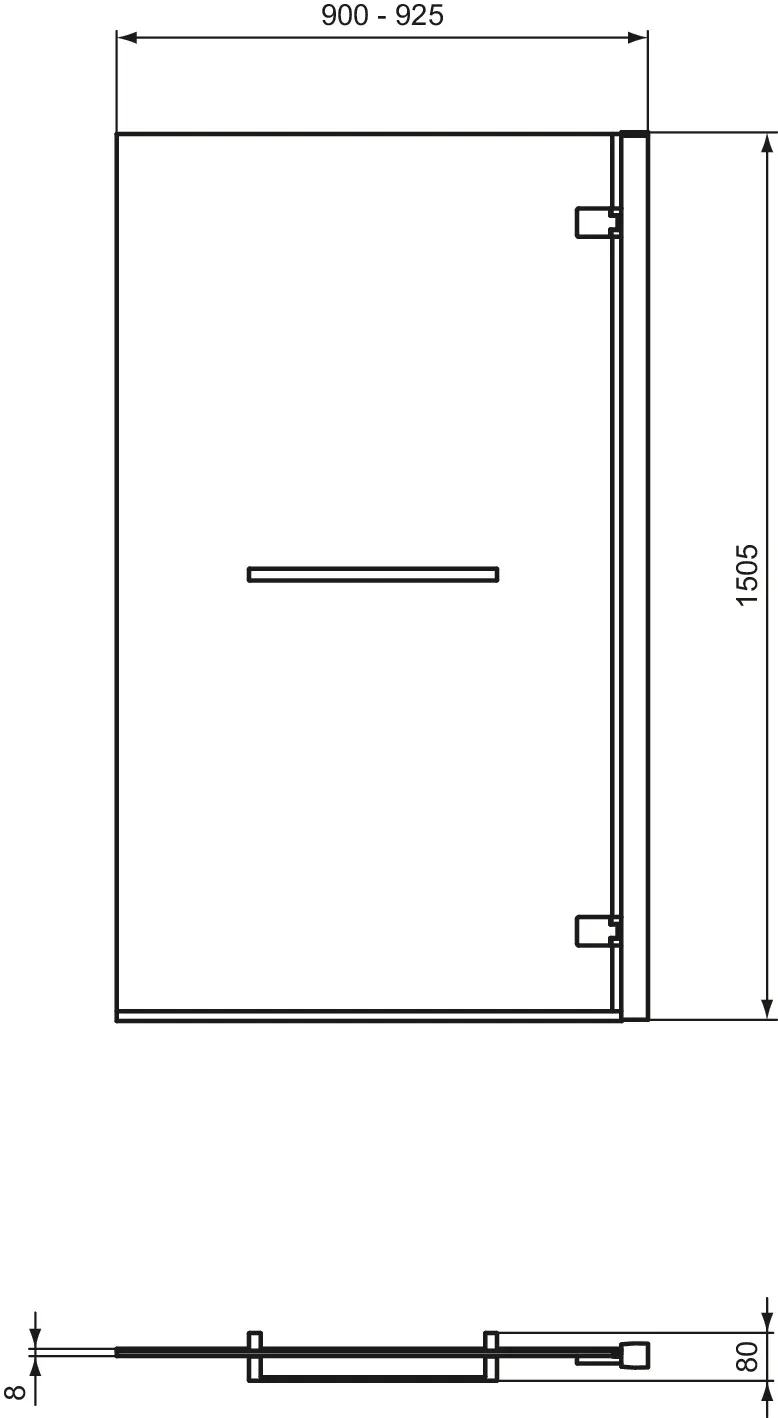 Ideal Standard Badewannenabtrennung „i.life“