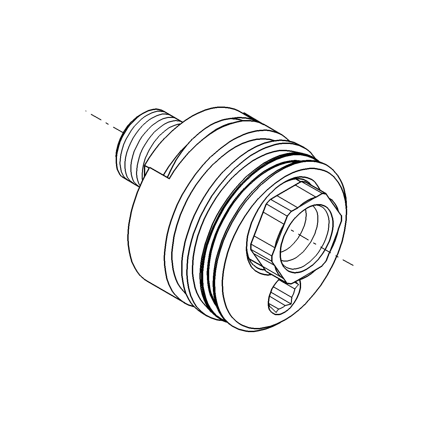 Anschluss 12081, gerade, 1/2''x26, 2 Stück, chrom