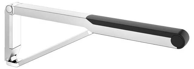 KEUCO AXESS Stützklappgriff WC 700 mm silber-eloxiert/schwarz KEUCO AXESS Stützklappgriff WC 700 mm silber-eloxiert/schwarz