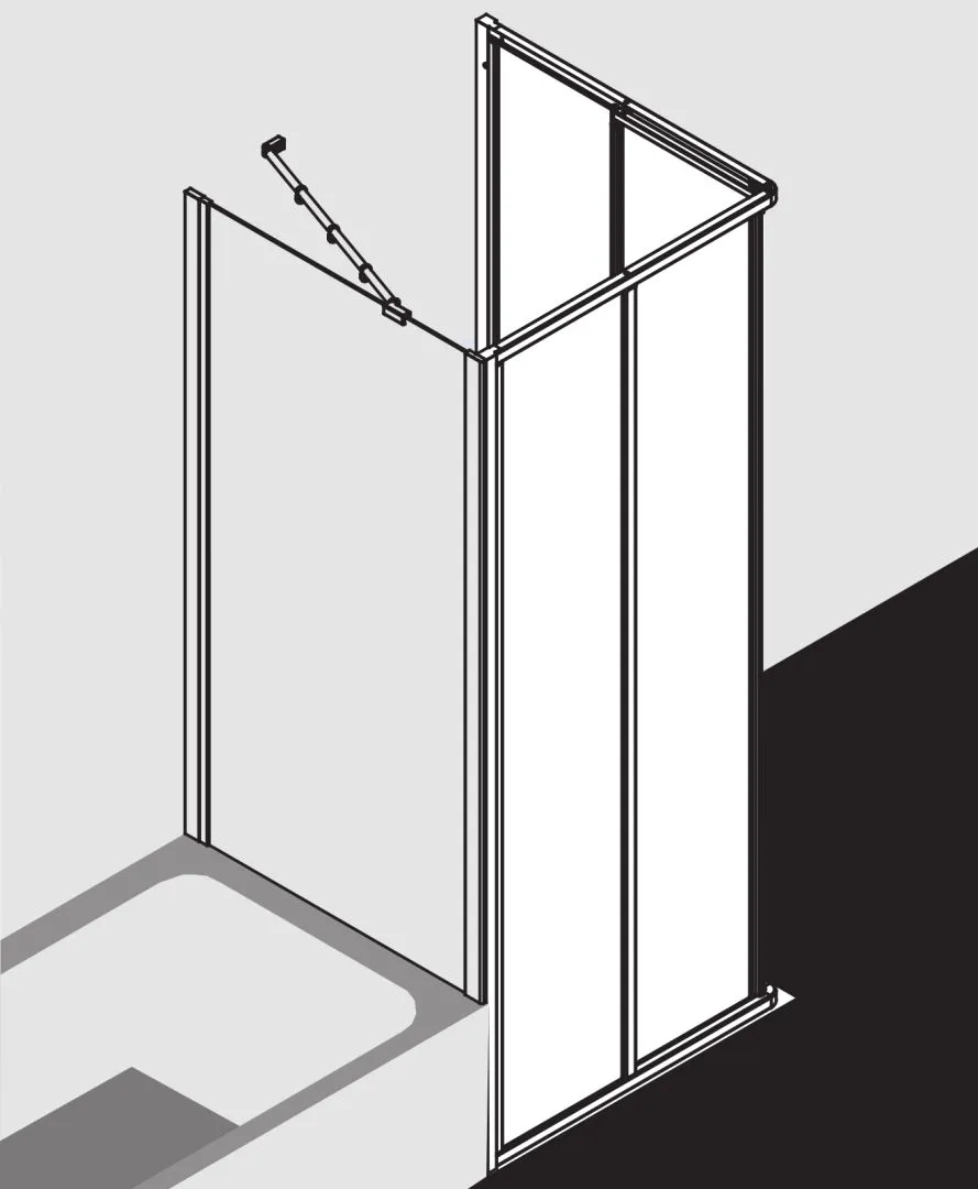 Kermi Duschtür mit Schiebetüren Eckeinstieg 2-teilig (Gleittüren)-Halbteil für Nische und Ecke „IBIZA 2000“ 185 cm Glas Klar, Profile Weiß (RAL 9016), Anschlag links und rechts, Schiebetür zweiteilig Kermi Duschtür mit Schiebetüren Eckeinstieg 2-teilig (Gleittüren)-Halbteil für Nische und Ecke „IBIZA 2000“ 185 cm Glas Klar, Profile Weiß (RAL 9016), Anschlag links und rechts, Schiebetür zweiteilig