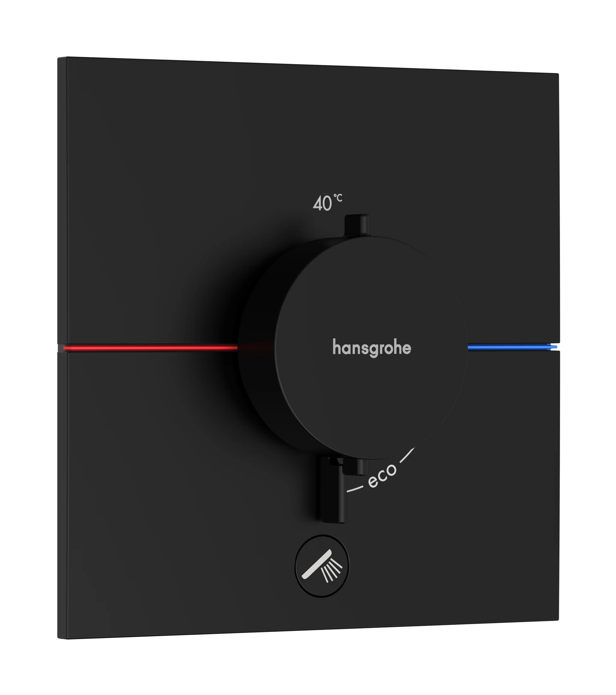 Hansgrohe ShowerSelect Comfort E Thermostat Unterputz, mattschwarz, 1 Verbraucher + zusätzlicher Abgang, iBox universal 2 Anschluss