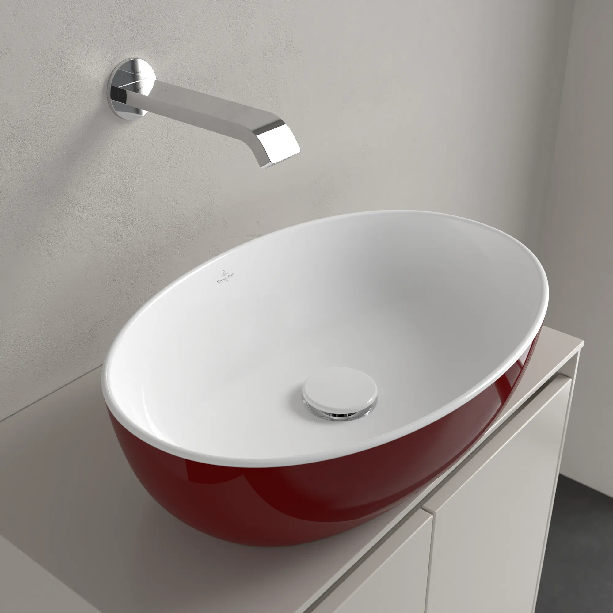 Villeroy & Boch Aufsatzwaschtisch „Artis“ 480 × 325 × 135 mm in Bordeaux Villeroy & Boch Aufsatzwaschtisch „Artis“ 480 × 325 × 135 mm in Bordeaux