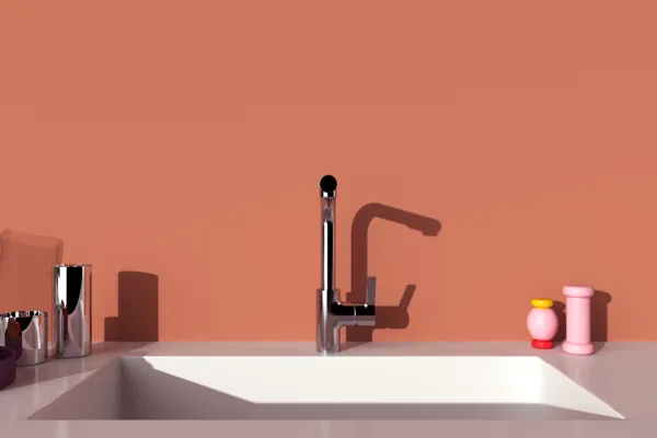 Küchenarmatur Gusto Ausladung 235mm L-Auslauf 2F-Brause Brushed Gold Küchenarmatur Gusto Ausladung 235mm L-Auslauf 2F-Brause Brushed Gold