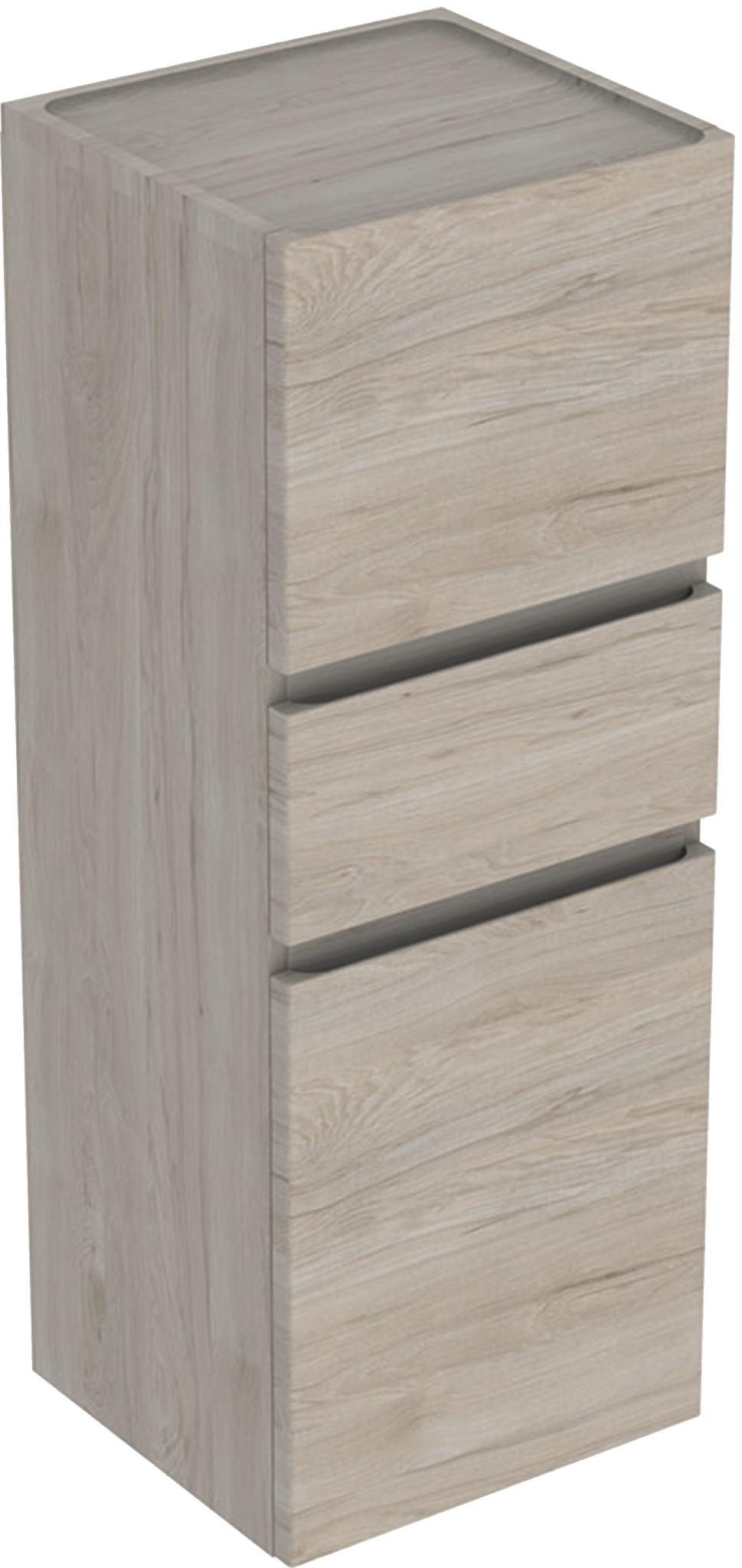 Renova Plan Mittelhochschrank mit zwei Türen und einer Schublade: 39x105x36cm, Nussbaum hickory hell