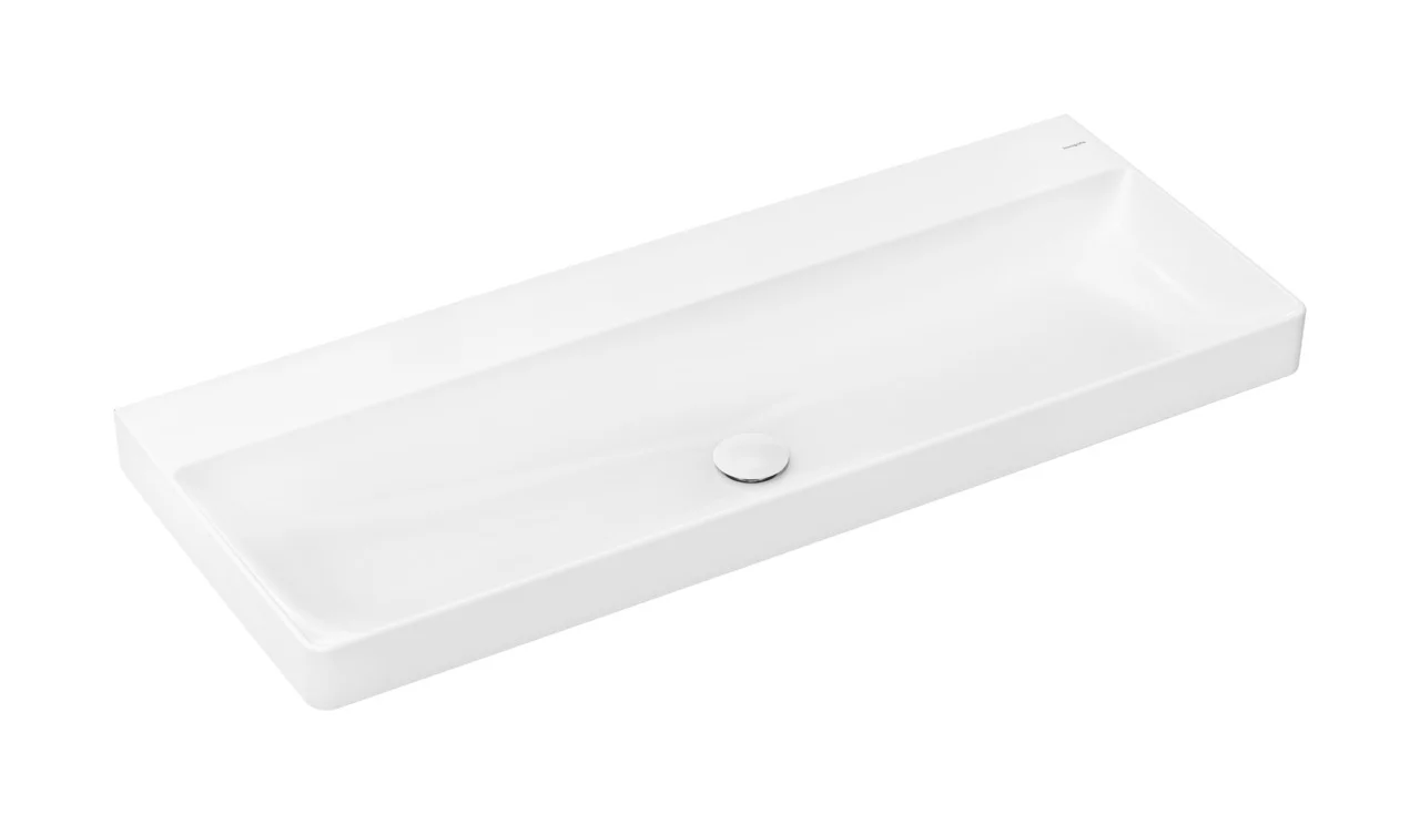 Hansgrohe Xelu Q Waschtisch 1200x480 mm, weiß, wandhängend, ohne Hahnloch und Überlauf, SmartClean-Glasur Hansgrohe Xelu Q Waschtisch 1200x480 mm, weiß, wandhängend, ohne Hahnloch und Überlauf, SmartClean-Glasur