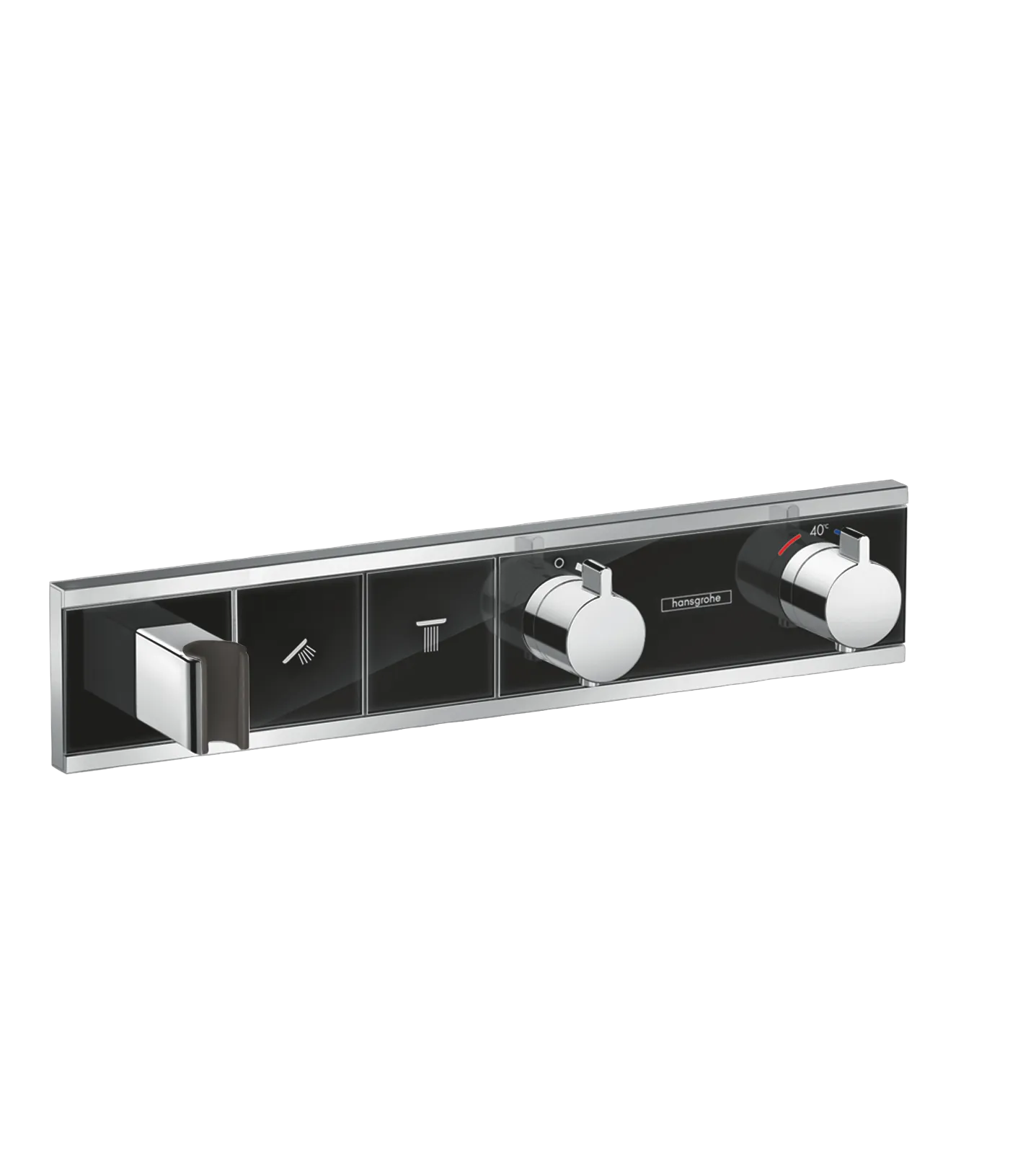 Hansgrohe RainSelect Thermostat Unterputz für 2 Verbraucher schwarz/chrom Hansgrohe RainSelect Thermostat Unterputz für 2 Verbraucher schwarz/chrom