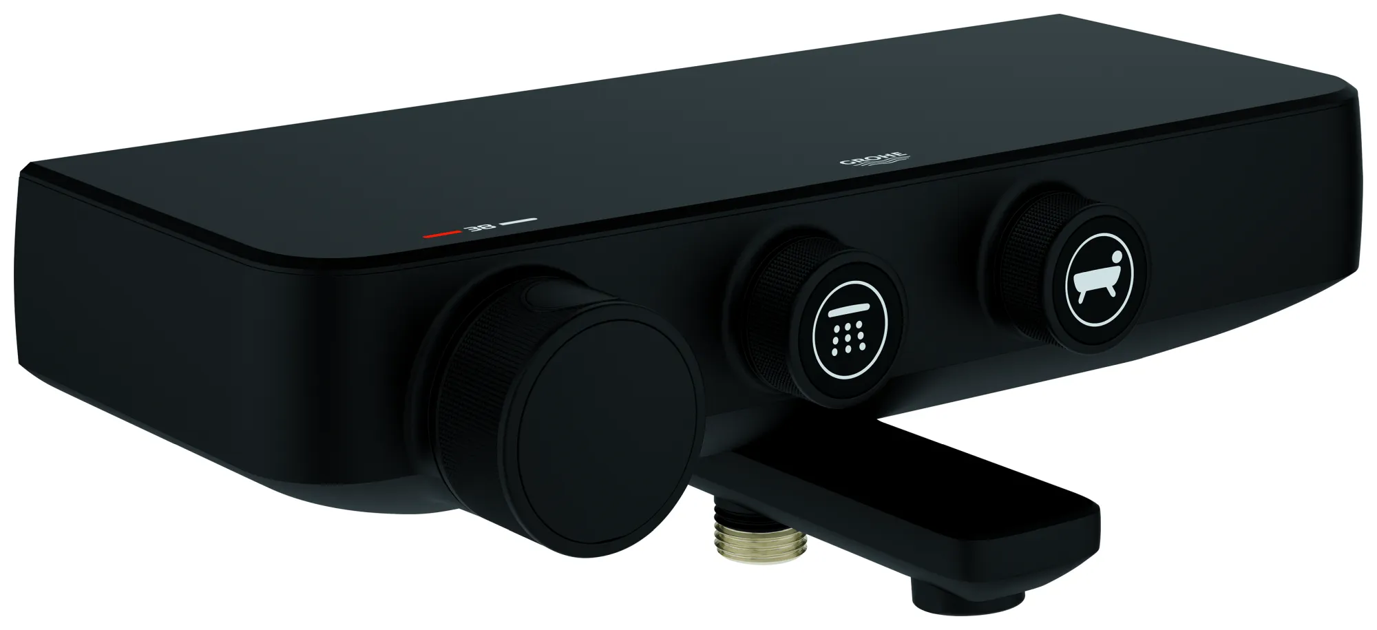 Grohe Grohtherm SmartControl Thermostat-Wannenbatterie, ½ Wandmontage phantom black Grohe Grohtherm SmartControl Thermostat-Wannenbatterie, ½ Wandmontage phantom black