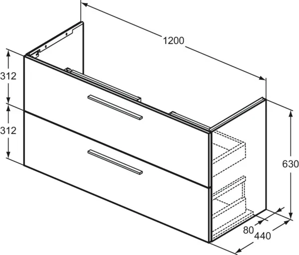 Möbelpaket i.life A mit Waschtisch 120cm und Unterschrank mit chrom Griff Weiß matt Möbelpaket i.life A mit Waschtisch 120cm und Unterschrank mit chrom Griff Weiß matt