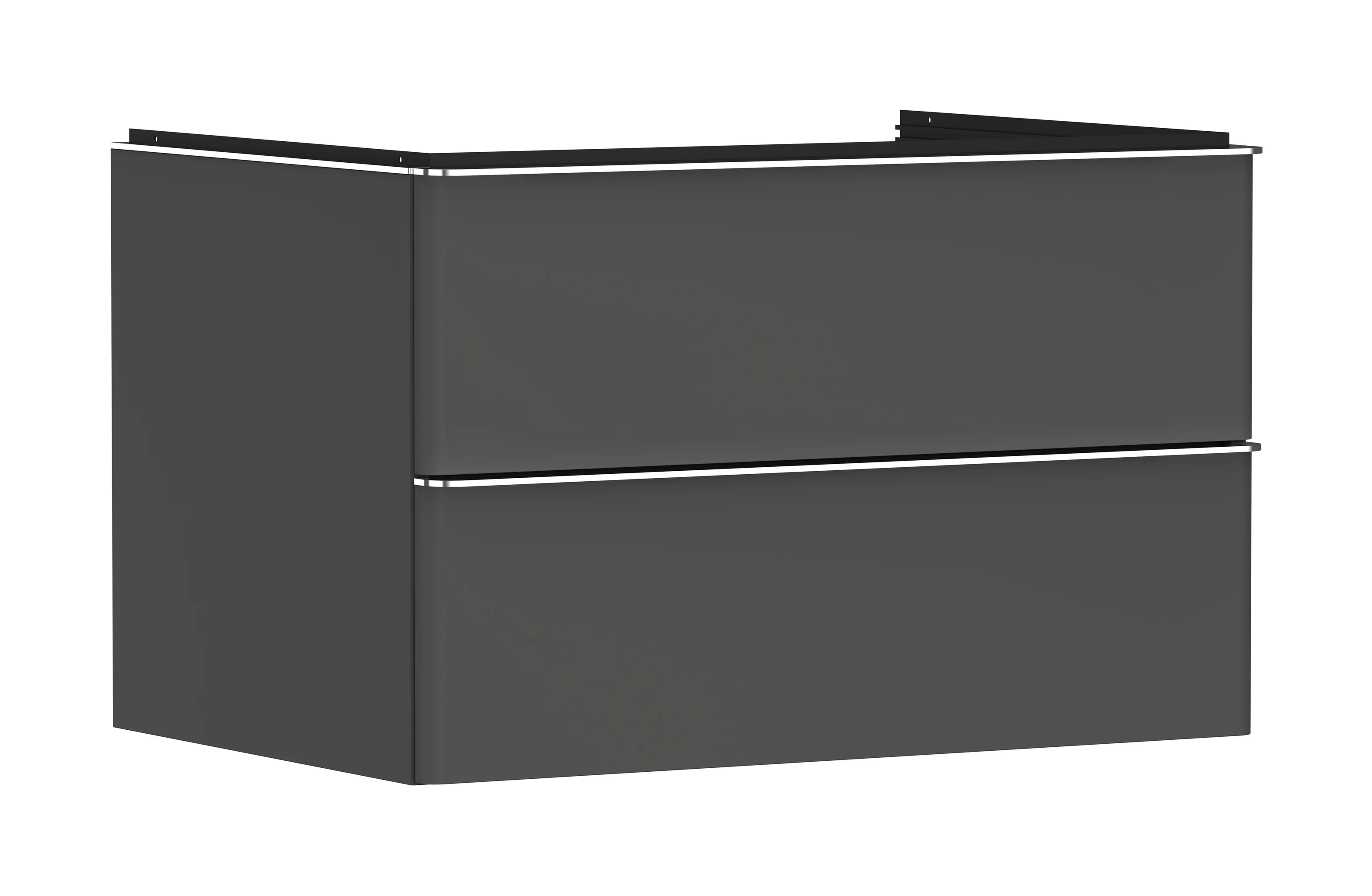Hansgrohe Xelu Q Waschtischunterschrank Diamantgrau Matt, 780x540 mm, 2 Schubkästen, verchromte Griffe, SoftClose, vormontiert