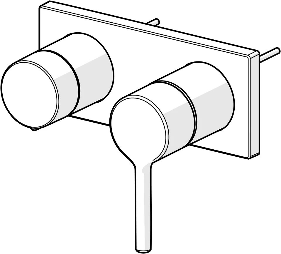 HansaVANTIS Style Wannen- und Brausearmatur, Einhebelmischer, Chrom