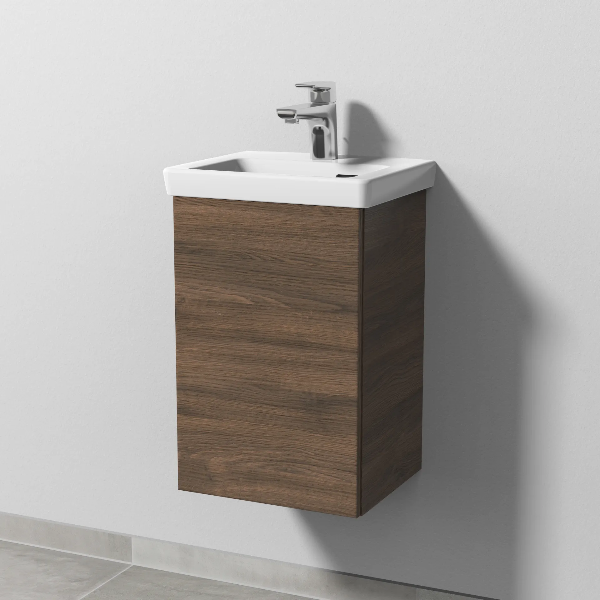 Sanipa Waschtischunterschrank „3way“ 335 × 517 × 293 mm in Eiche Arizona, Anschlag links