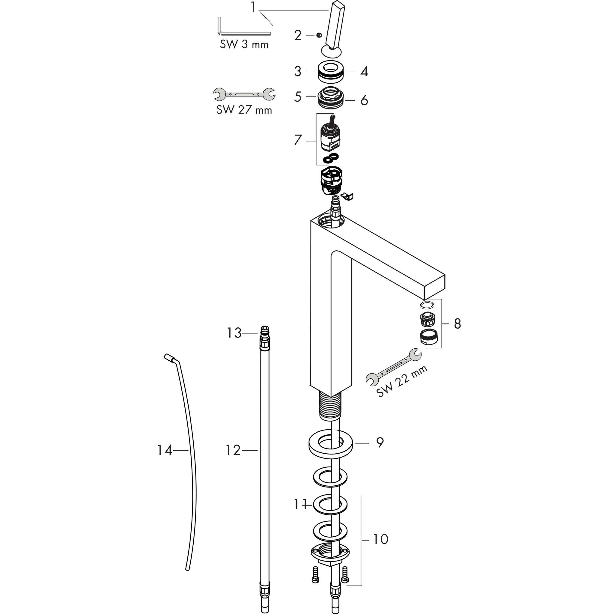 Einhebel Waschtischmischer Axor Citterio chrom für Waschschüssel Einhebel Waschtischmischer Axor Citterio chrom für Waschschüssel