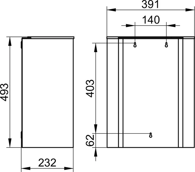 Plan 14988170000 Abfallsammler wandhängend silber-eloxiert