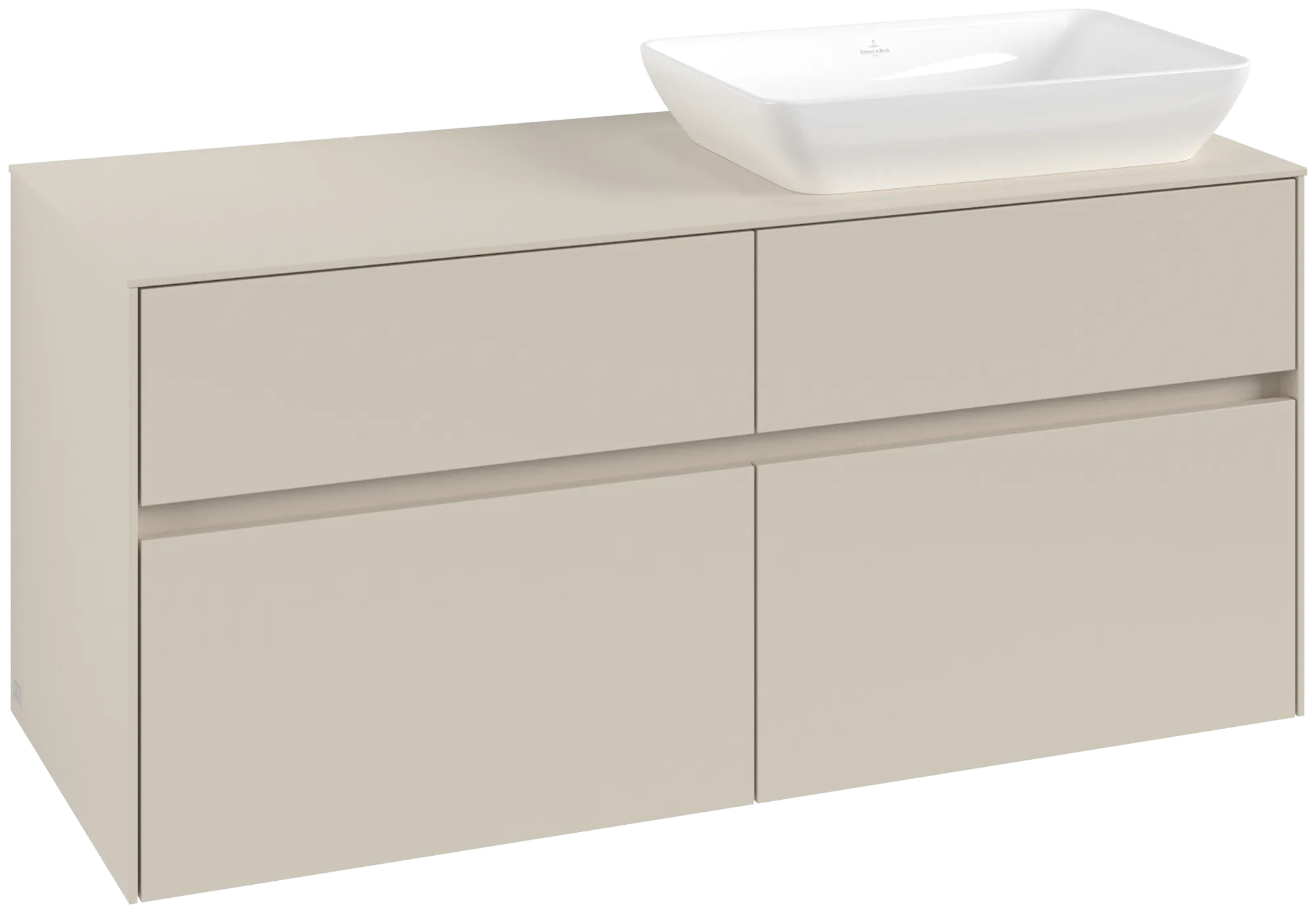 Villeroy & Boch Collaro Waschbeckenunterschrank C114B0, 1200x548x500mm, Cashmere Grey