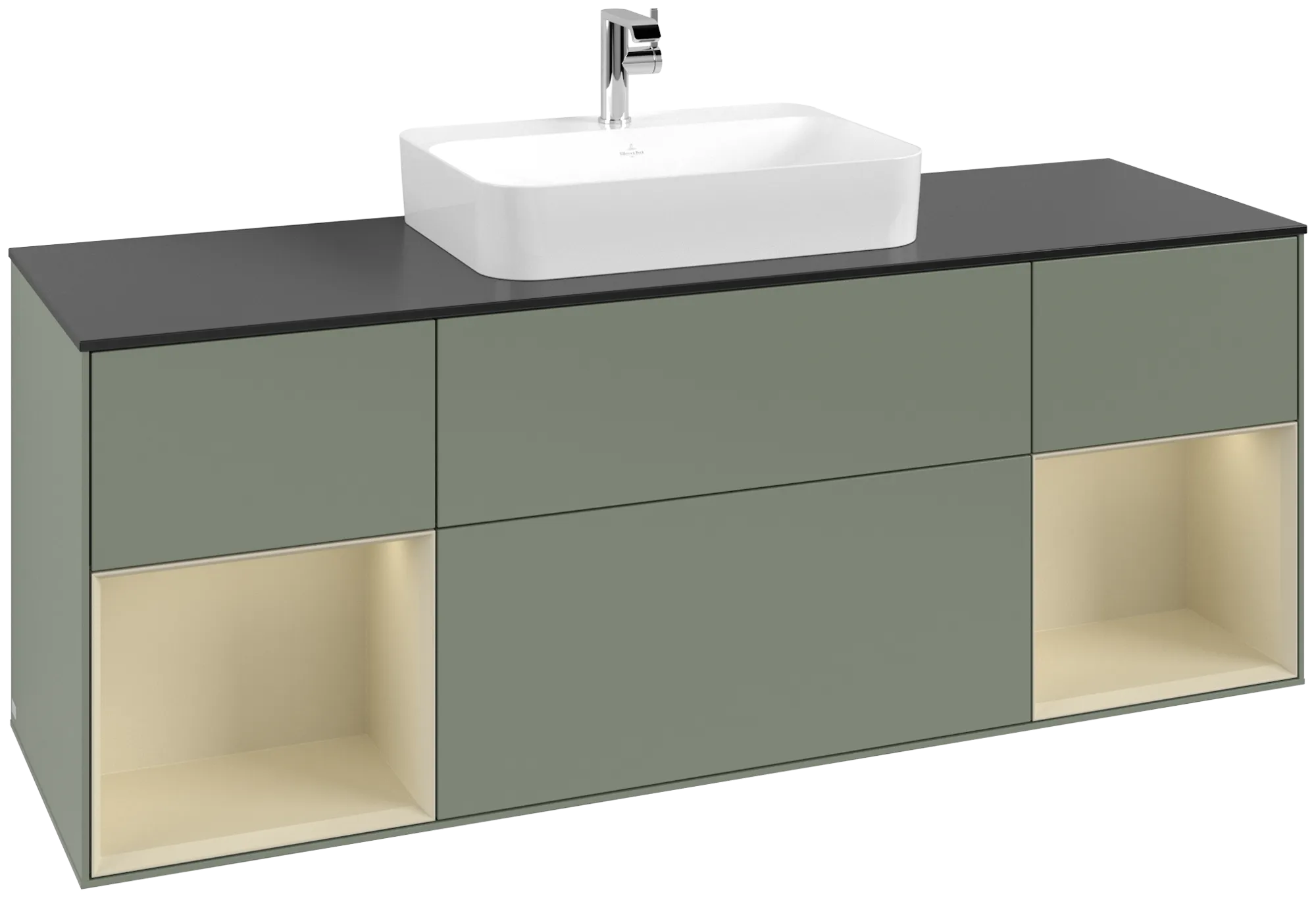 Villeroy & Boch Finion Waschbeckenunterschrank G45 1600x603x501mm Olive Matt Lacquer
