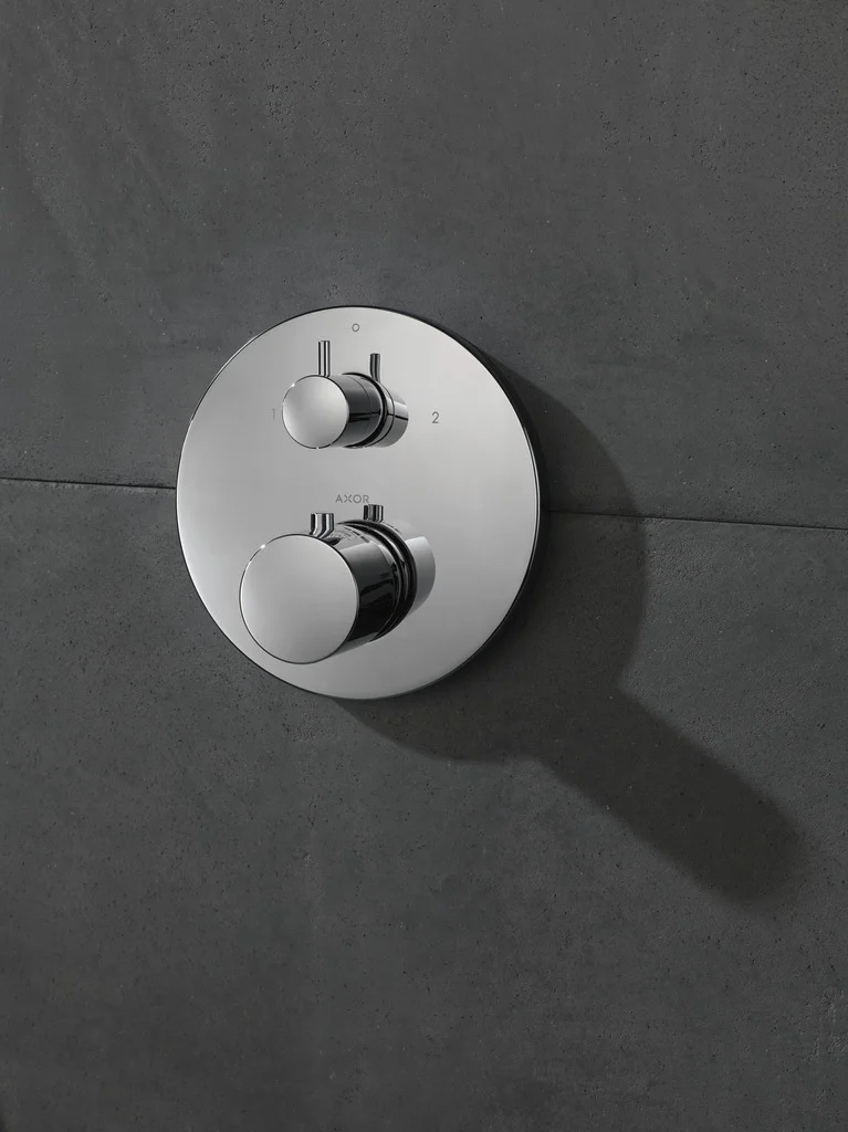 Hansgrohe AXOR Uno Thermostatmischer UP F-Set, Chrom, 2 Verbraucher, max. Durchfluss 29 l/min, einstellbare Temperaturbegrenzung, Rückflussverhinderer, Schalldämpfer
