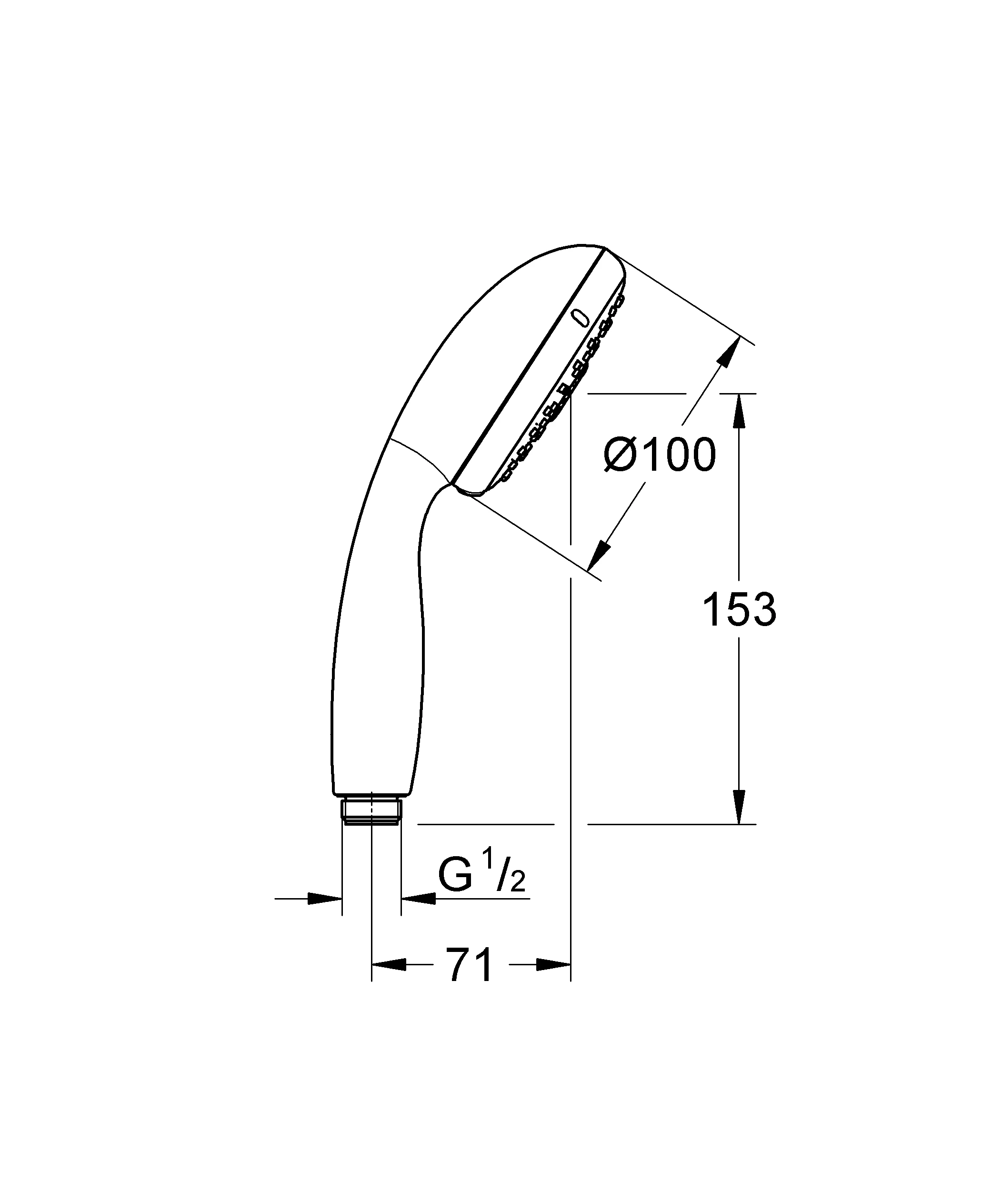 Handbrause Tempesta 100 28261_2, 3 Strahlarten, chrom