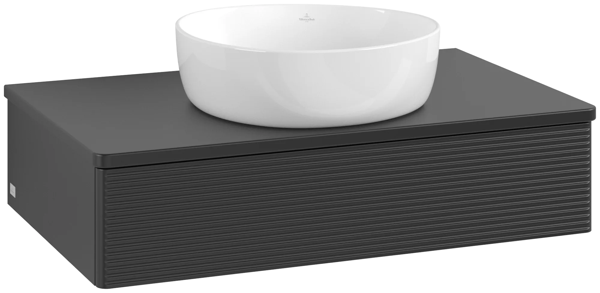 Villeroy & Boch Antao Waschbeckenunterschrank L08_5, 800x190x500mm, Black Matt Lacquer