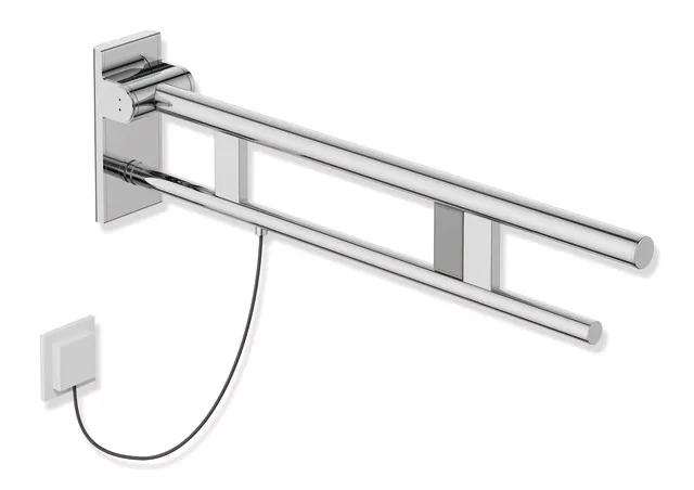 HEWI Stützklappgriff Duo Design A Edelstahl verchromt Ausladung 750 mm E-Ausführung rechts HEWI Stützklappgriff Duo Design A Edelstahl verchromt Ausladung 750 mm E-Ausführung rechts