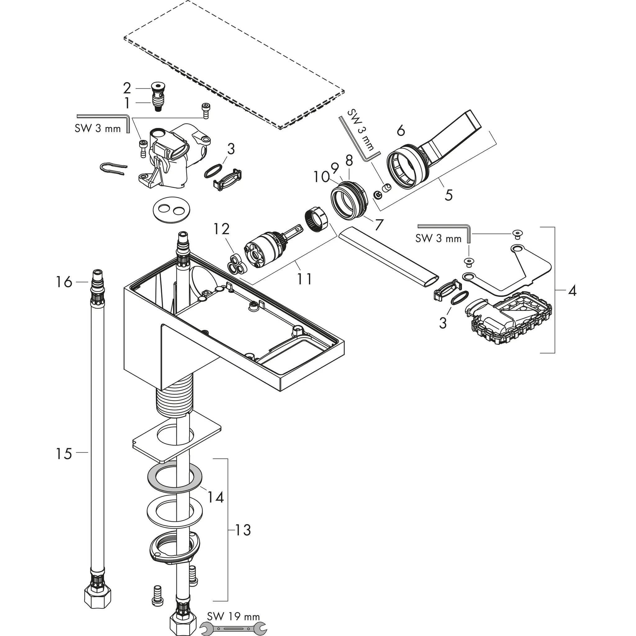 Hansgrohe AXOR MyEdition Einhebel-Waschtischmischer 70 mit Push-Open Ablaufgarnitur ohne Platte, Chrom Hansgrohe AXOR MyEdition Einhebel-Waschtischmischer 70 mit Push-Open Ablaufgarnitur ohne Platte, Chrom