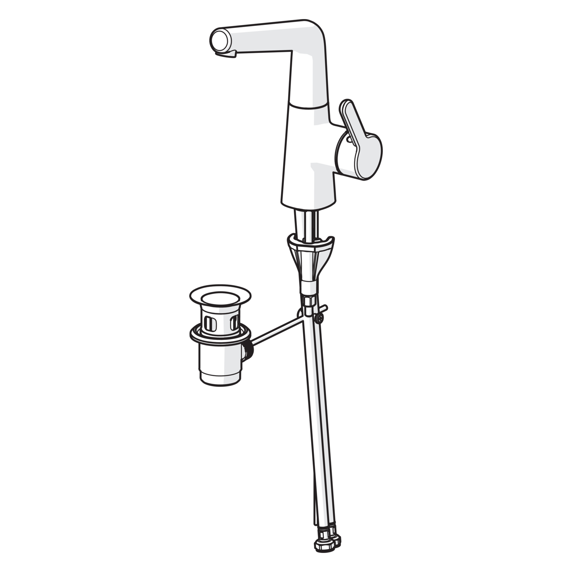 Einhand-Waschtischarmatur „Designo Style“ Ausladung 151 mm in Chrom Einhand-Waschtischarmatur „Designo Style“ Ausladung 151 mm in Chrom