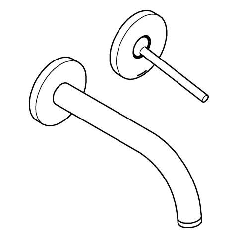 Grohe Atrio 2-Loch-Waschtischbatterie Wandmontage chrom Grohe Atrio 2-Loch-Waschtischbatterie Wandmontage chrom