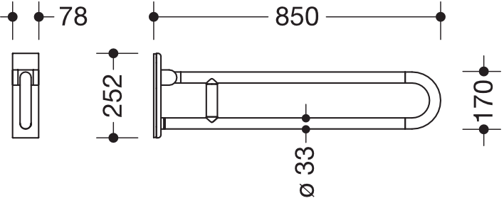 HEWI Stützklappgriff mobil „Serie 801“