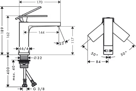 Tecturis E Einhebel-Waschtischmischer 110 EcoSmart+ ohne Ablaufgarnitur Chrom Tecturis E Einhebel-Waschtischmischer 110 EcoSmart+ ohne Ablaufgarnitur Chrom