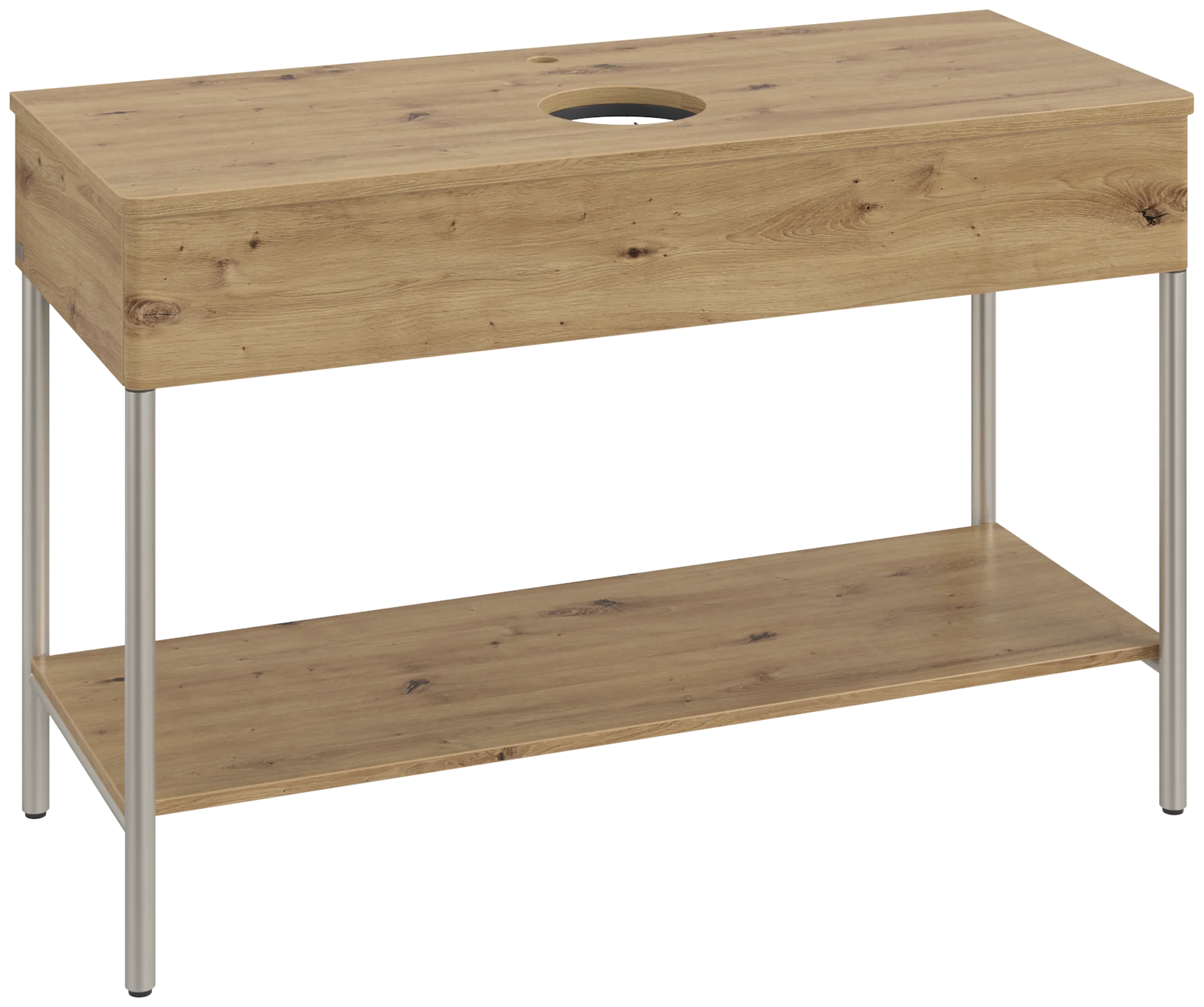 Villeroy & Boch Waschbeckenunterschrank Artis L65050TS, Eckig Oak Natural Touch, 1.200 x 782 x 500 mm, mit Metallgestell, Beleuchtung, Push-to-open Funktion Villeroy & Boch Waschbeckenunterschrank Artis L65050TS, Eckig Oak Natural Touch, 1.200 x 782 x 500 mm, mit Metallgestell, Beleuchtung, Push-to-open Funktion
