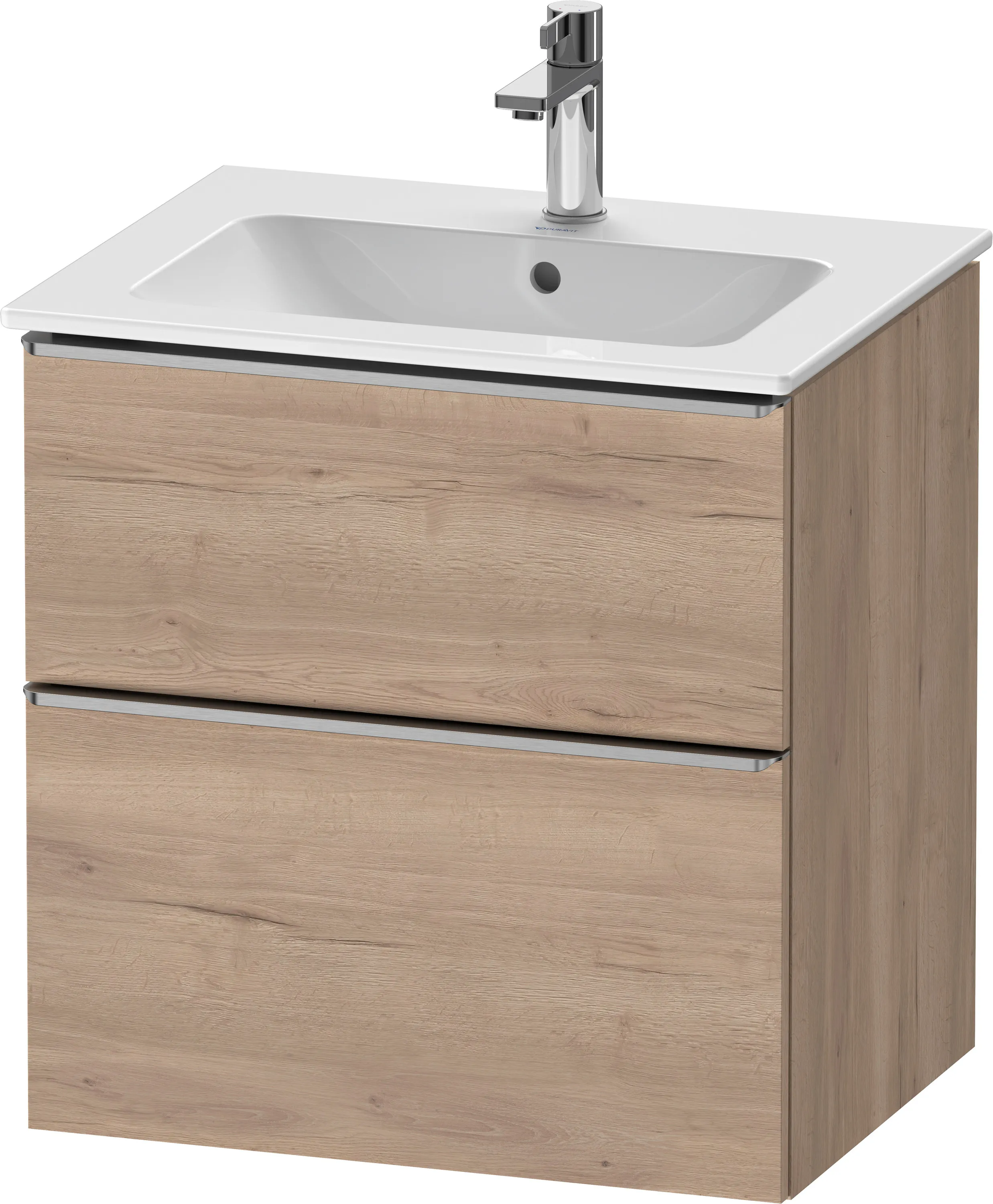 Duravit Waschtischunterschrank wandhängend „D-Neo“ 61 × 62,5 × 46,2 cm Eiche Marmoriert