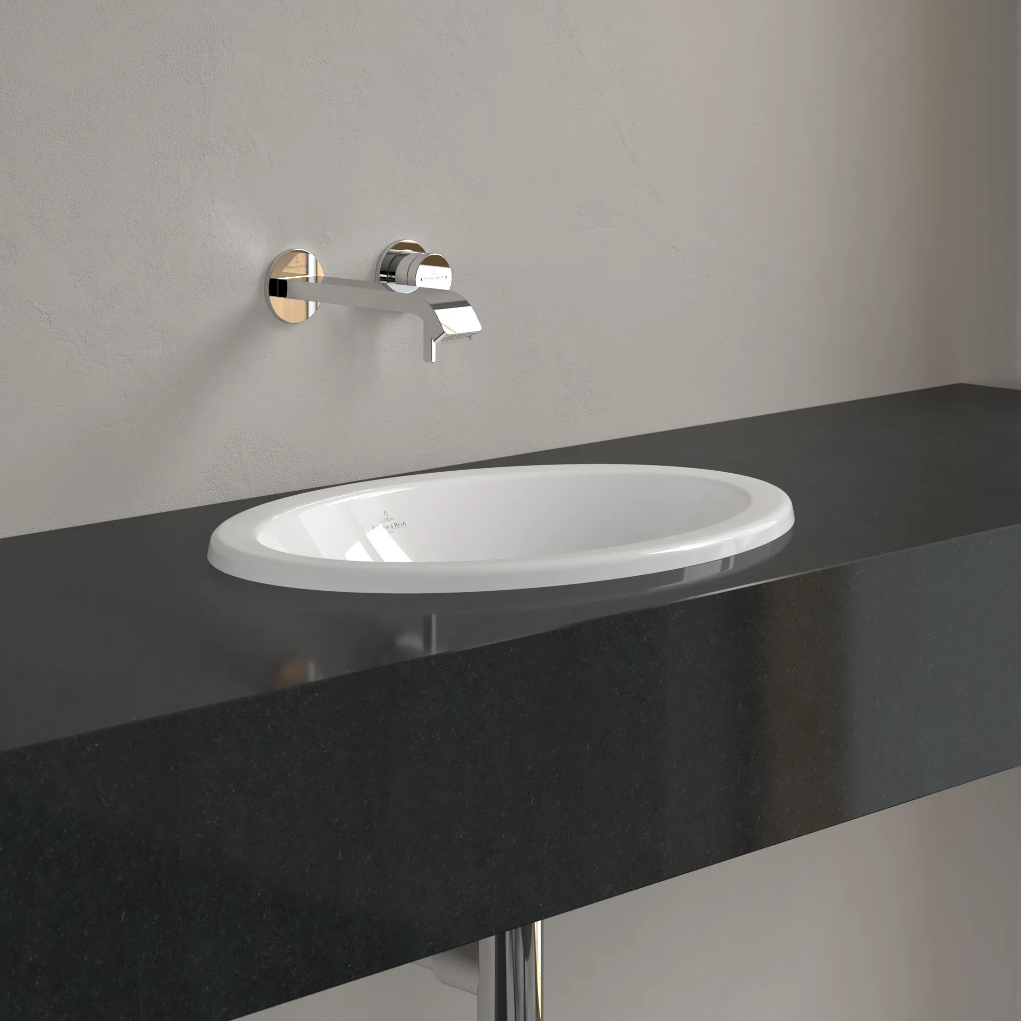 Villeroy & Boch Einbauwaschbecken Loop & Friends, oval, weiß Alpin, 505 x 360 x 185 mm, TitanCeram, glänzend