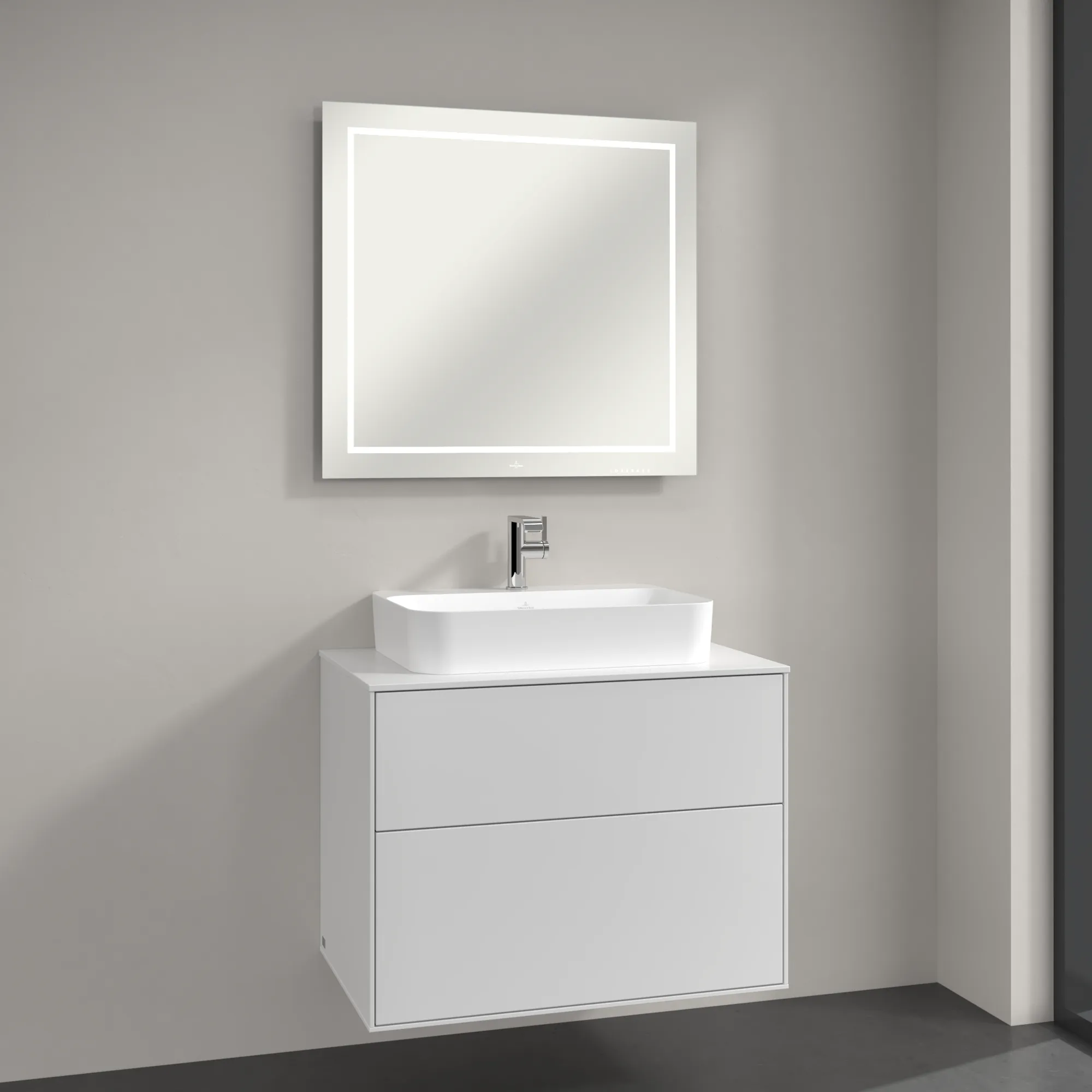 Villeroy & Boch Spiegel „Finion“ 600 × 750 mm in White Matt