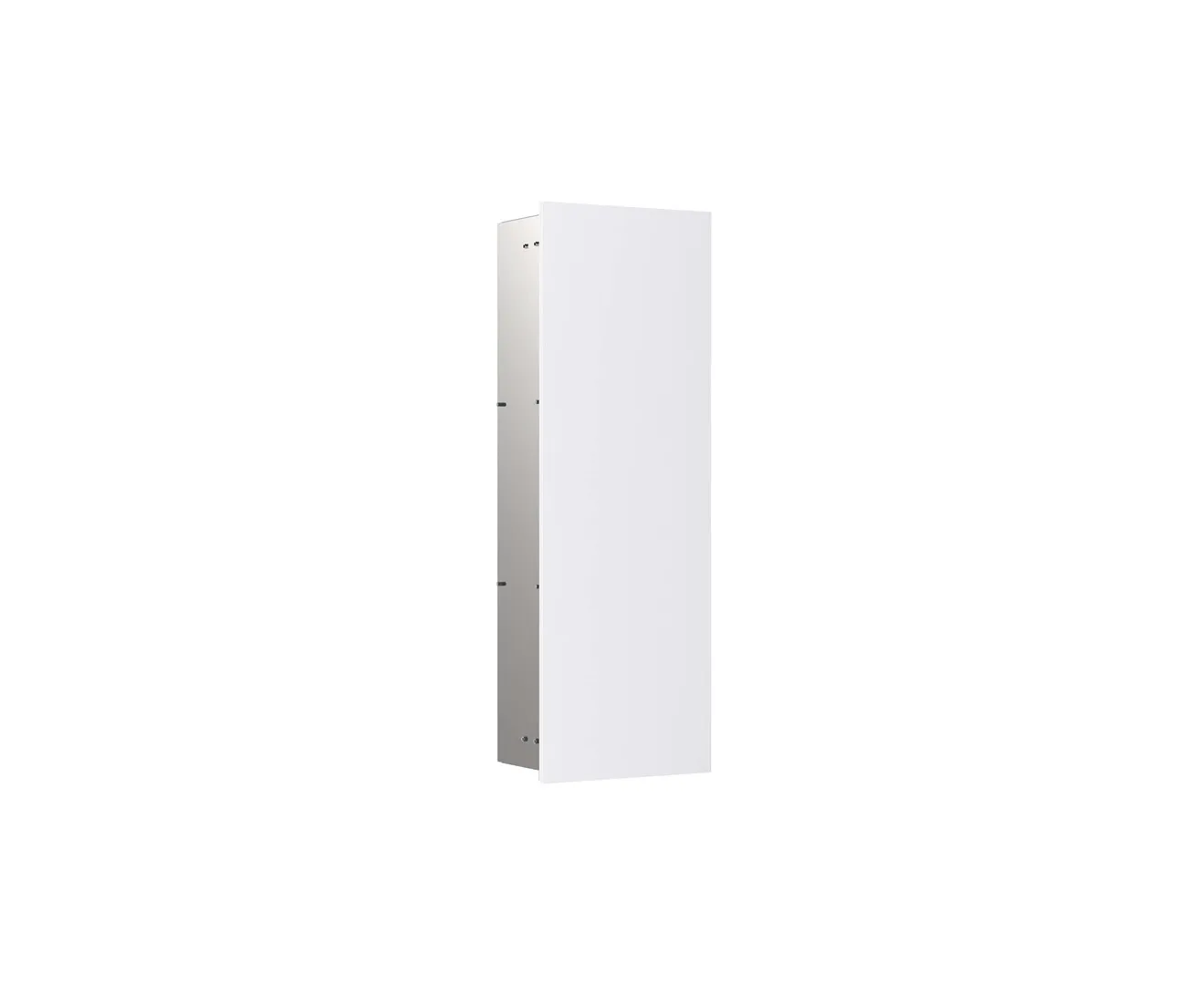 Schrankmodul asis pure mit Glasfront Türanschlag links, Unterputz, 730mm, alpinweiss matt