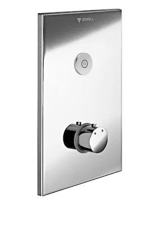 Unterputz-Dusche LINUS D-C-T, Mischwasser, Thermostat, Frontplatte, IP65 (CVD-Touch-Elektronik), Frontplatte chrom