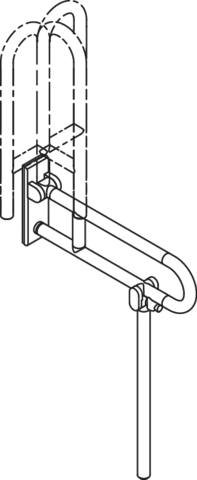 HEWI Stützklappgriff mobil „Serie 801“ in / / HEWI Stützklappgriff mobil „Serie 801“ in / /