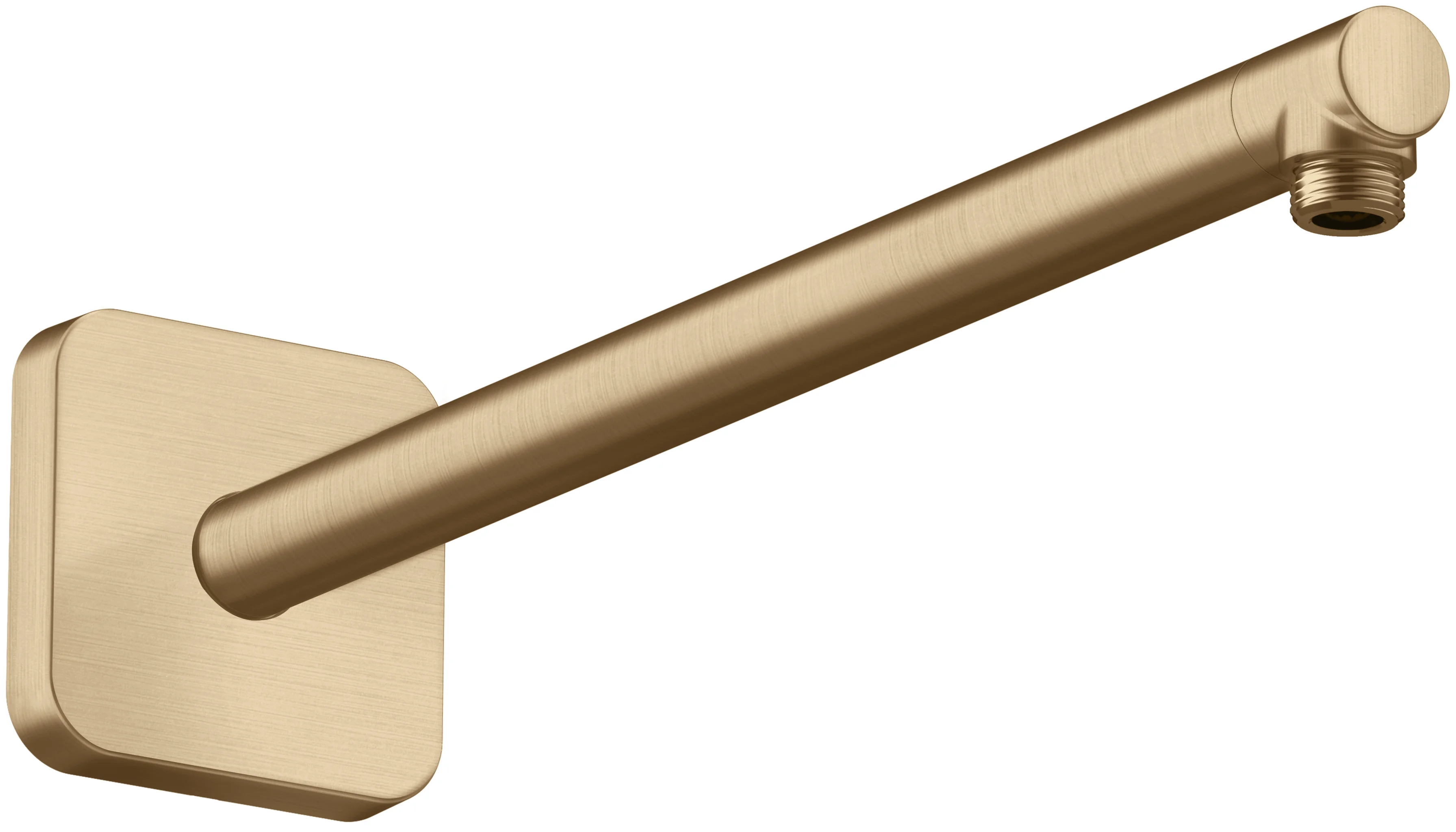 Hansgrohe AXOR ShowerSolutions Brausearm softsquare Brushed Bronze, 390 mm, Aufputzmontage, Messing, G 1/2